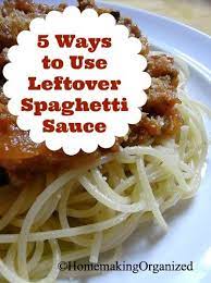 using leftover spaghetti sauce