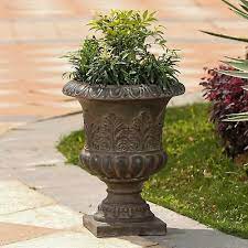 Rustic Urn Planter Pedestal Base