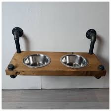 Wall Mounted Dog Bowl Pet Feeder