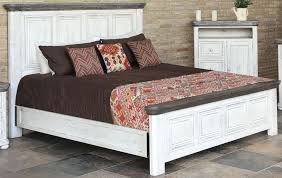 ifd luna king panel bed in off white