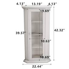 Freestanding Corner Storage Cabinet