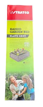 Stratco Raised Garden Bed Slate Gray