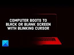 computer boots to black or blank screen