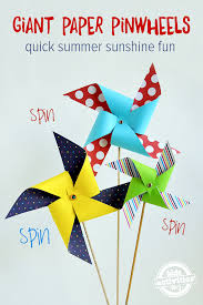 quick n easy paper pinwheel craft with