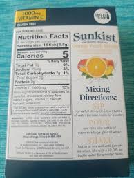 sunkist low calorie drink mix vitaminc