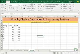 Enable Or Disable Excel Data Labels At The Click Of A Button