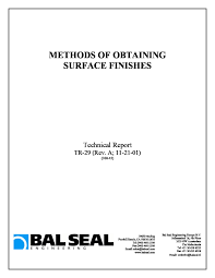 Methods Of Obtaining Surface Finishes