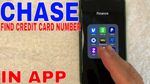 find credit card number on chase app