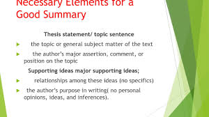 lecture on summary writing you