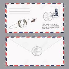 Christmas New Year Letter To Santa Claus Template Envelope