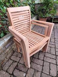 teak stacking garden chair superior