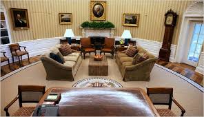 President george bush used it in the oval office for five months in 1989 before having it moved to his residence office in. White House Oval Office Is Redecorated The New York Times