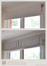 diy no sew rolled window valance the