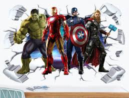 Marvel Avengers 3d Look Wall Vinyl