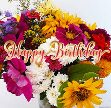 happy birthday images with fall flowers