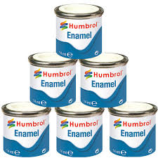 Humbrol 6x Enamel 14ml Paint Pots Choice Of Colour