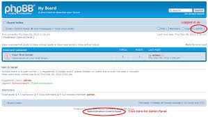 how to log into your phpbb dashboard