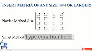 Shortcut Make A 4x4 Matrix In Word