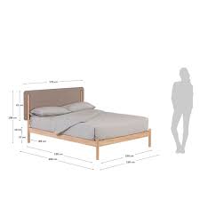 shayndel solid rubber wood bed 150 x