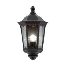 light outdoor flush wall lantern black