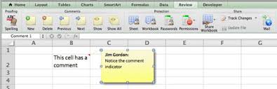 How To Work With Worksheet Comments In Excel 2011 For Mac
