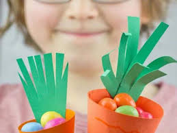 Don't worry if you go outside of the outline, this will get trimmed off later! Easy Carrot Easter Baskets Kids Craft Room