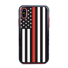 guard dog honor thin red line cases for iphone xs max black red