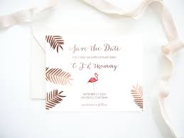 Save The Dates Pink Champagne Paper Invitations Stationery