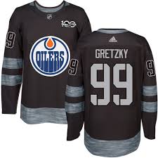 And the oilers' jerseys have remained admirably consistent as well. Mens Adidas Edmonton Oilers 99 Wayne Gretzky Authentic Black 1917 2017 100th Anniversary Nhl Jersey