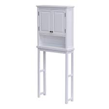 Alaterre Dorset Over The Toilet Space Saver Storage With Upper Cabinet And Open Shelf White