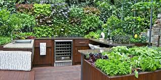 outdoor kitchen edible planters visit