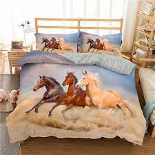 Bedding Set Horse Printed Quilt