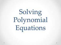 Solving Polynomial Equations