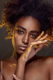 beautiful african woman with natural