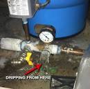 Pressure tank leaking