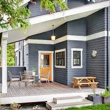 Blue Grey Paint Exterior Gray House