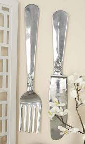 giant fork and spoon knife wall decor