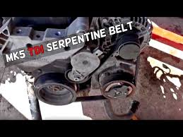 Relay code number 100 is replaced by relay code number 370 depending on production. Vw Golf Jetta Tdi 1 9 Mk5 Serpentine Belt Diagram And Replacement Youtube