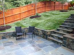 Flagstone Patio With Building Stone