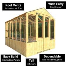 Wooden Greenhouse Garden Potting Shed