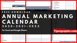 annual marketing calendar template for