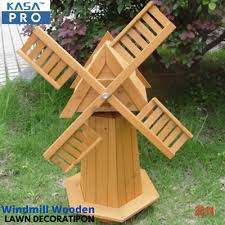 Kasa Outdoor Garden Windmill Wooden