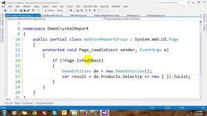 crystal reports in asp net you
