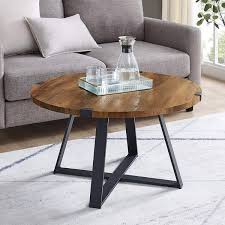 High Round Engineered Wood Coffee Table