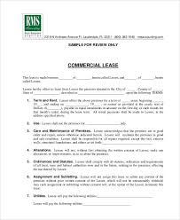 Sample Commercial Property Lease Agreement 8 Examples In