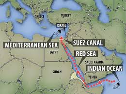 El canal convirtió a la región del sinaí en una nueva península, constituyendo la frontera entre los continentes de áfrica y asia. Suez Canal