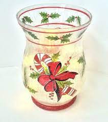 holiday frosted glass vase with micro