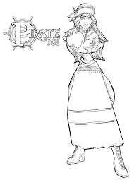 Pirate coloring pages for kids. Girl Pirate Coloring Pages