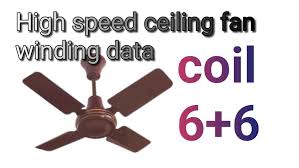 high sd ceiling fan winding data for