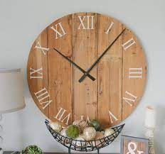 36 Hailey Natural Rustic Wall Clock